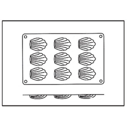 Moule 9 Madeleines silicone - Henri Julien