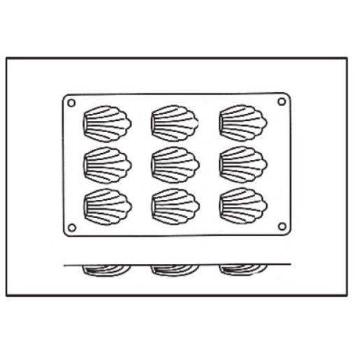 Moule 9 Madeleines silicone - Henri Julien
