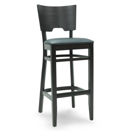 Tabouret haut Lola garnie Noir - Henri Julien