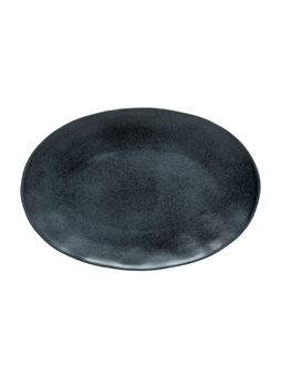 Assiette ovale LIVIA noir 410x143xh47