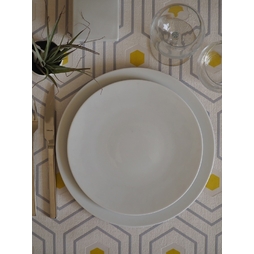 Assiette Plate ODEON forme coupe Ø270mm Porcelaine Blanc - Henri Julien