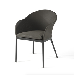 Fauteuil "Eve" + Coussin - Alu anthracite - Henri Julien