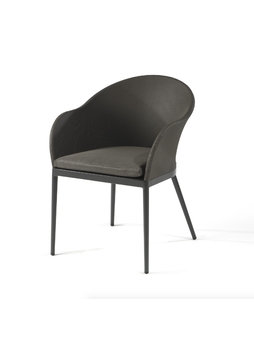 Fauteuil "Eve" + Coussin - Alu anthracite
