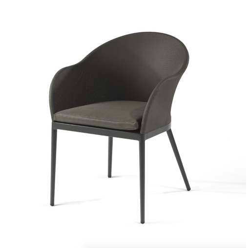 Fauteuil "Eve" + Coussin - Alu anthracite - Henri Julien