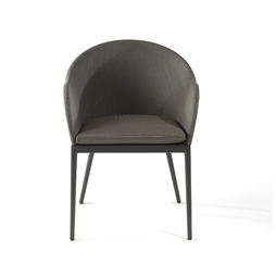 Fauteuil "Eve" + Coussin - Alu anthracite - Henri Julien