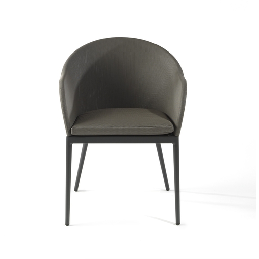 Fauteuil "Eve" + Coussin - Alu anthracite - Henri Julien