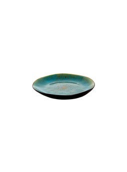 Assiette plate EMMA turquoise Ø205