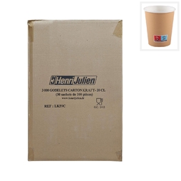 3000 Gobelets carton 20cl Kraft Le carton - Henri Julien