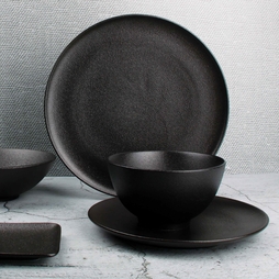 Assiette plate BLACK DUSK Ø270mm Porcelaine Noir - Fine2Dine - Henri Julien