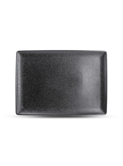 Assiette plate rectangle BLACK DUSK 280x200mm Porcelaine Noir - Fine2Dine
