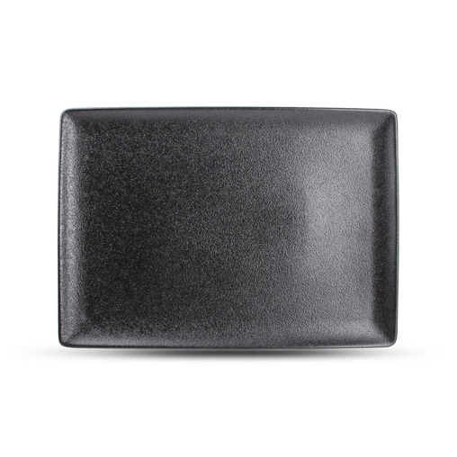 Assiette plate rectangle BLACK DUSK 280x200mm Porcelaine Noir - Fine2Dine - Henri Julien