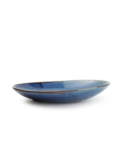Assiette creuse inclinée ovale NOVA BLUE 300x210xh37/55mm Porcelaine Bleu - Fine2Dine
