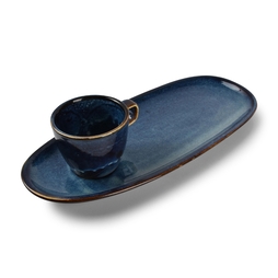 Soucoupe\u0020caf\u00E9\u0020gourmand\u0020NOVA\u0020BLUE\u0020340x140mm\u0020Porcelaine\u0020Bleu\u0020\u002D\u0020Fine2Dine