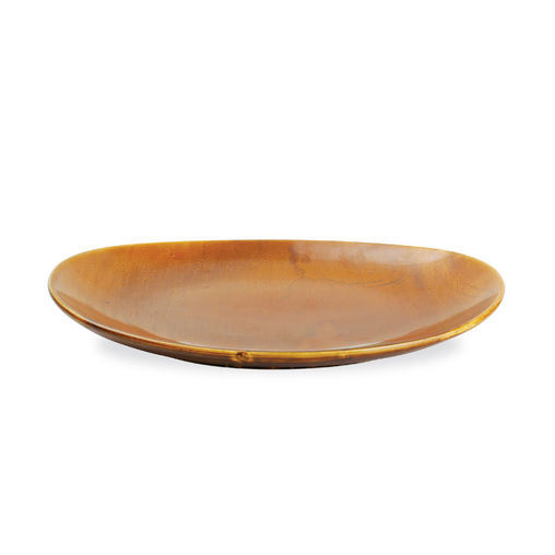 Assiette ovale ESCURA 310x205xh40mm Porcelaine Marron - Fine2Dine - Henri Julien