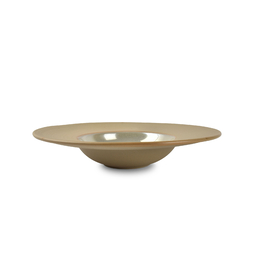 Assiette bassin creux OSTRA PEARL Ø280/150xh50mm 38cl Porcelaine Beige Or - Fine2Dine - Henri Julien