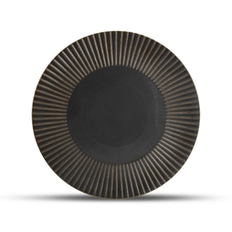 Assiette plate BRASS Ø275mm Porcelaine Marron - Henri Julien