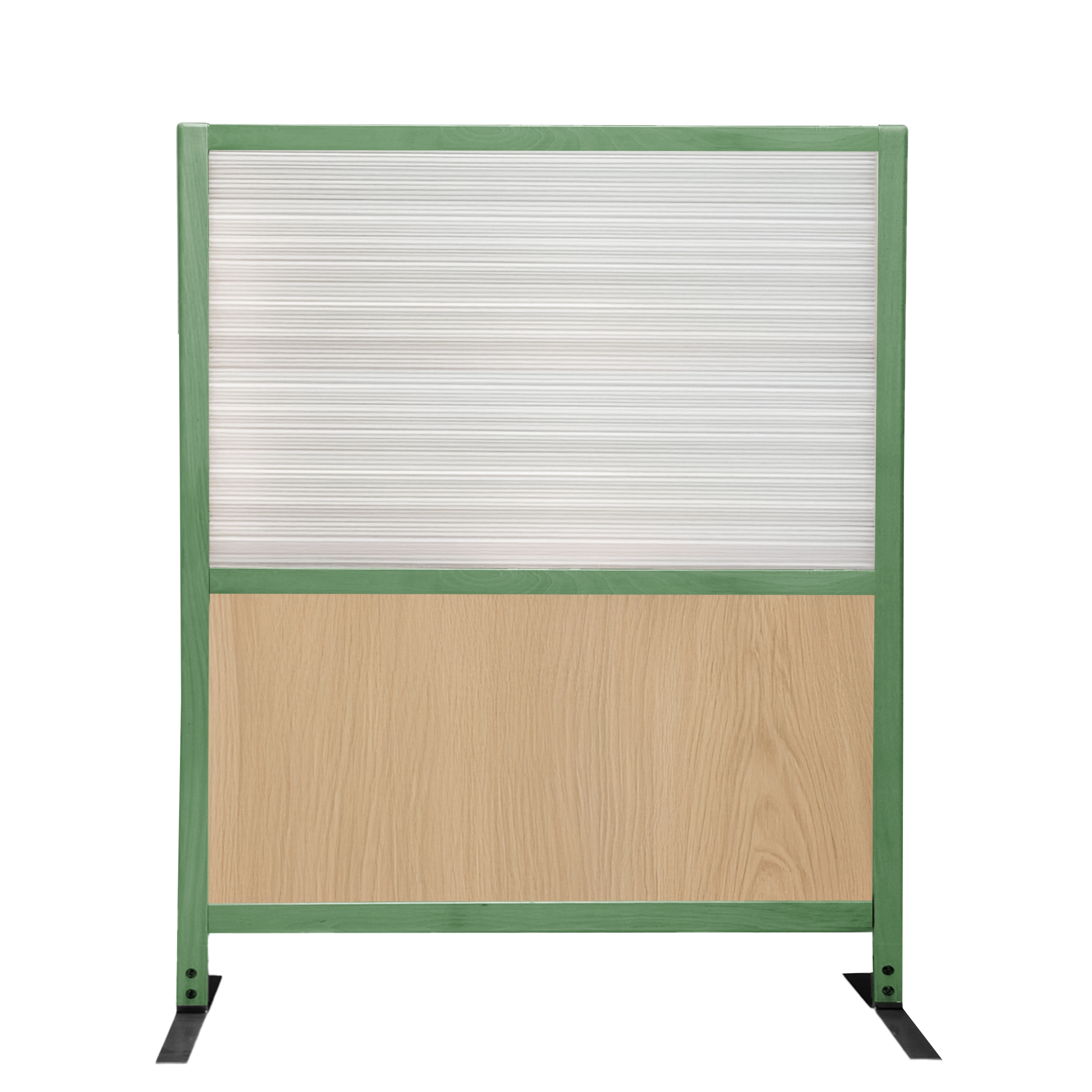 Claustra droit URBAN Hêtre verni et polycarbonate 120xh140cm - Henri Julien