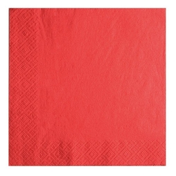 2000 Serviettes ouate 2 épaisseurs 38x38cm Rouge - Henri Julien