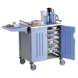 Chariot Gastro Inox 2 compartiments Bleu - Saint Romain - Henri Julien