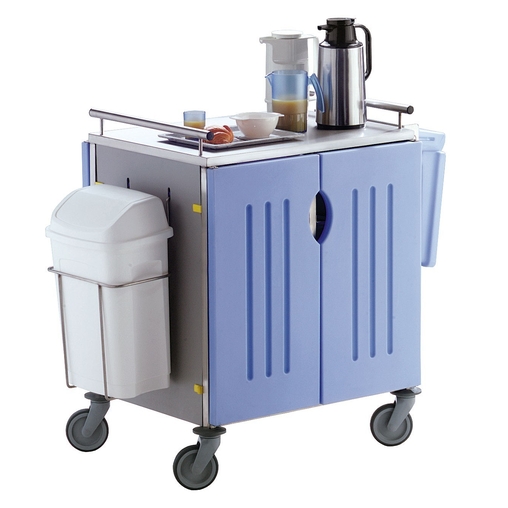 Chariot Gastro Inox 2 compartiments Bleu - Saint Romain - Henri Julien