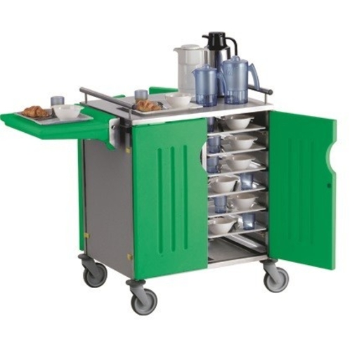 Chariot Gastro Inox 2 compartiments Vert - Saint Romain - Henri Julien