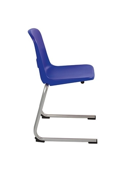 Chaise coque monobloc Prima T6 appui sur table Bleu