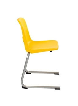 Chaise coque monobloc Prima T6 appui sur table Jaune