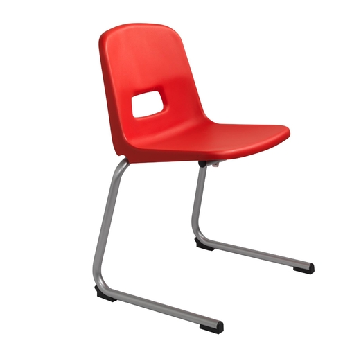 Chaise coque monobloc Prima T6 appui sur table Rouge - Henri Julien