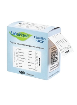 Étiquettes Allergènes - boîte distributrice