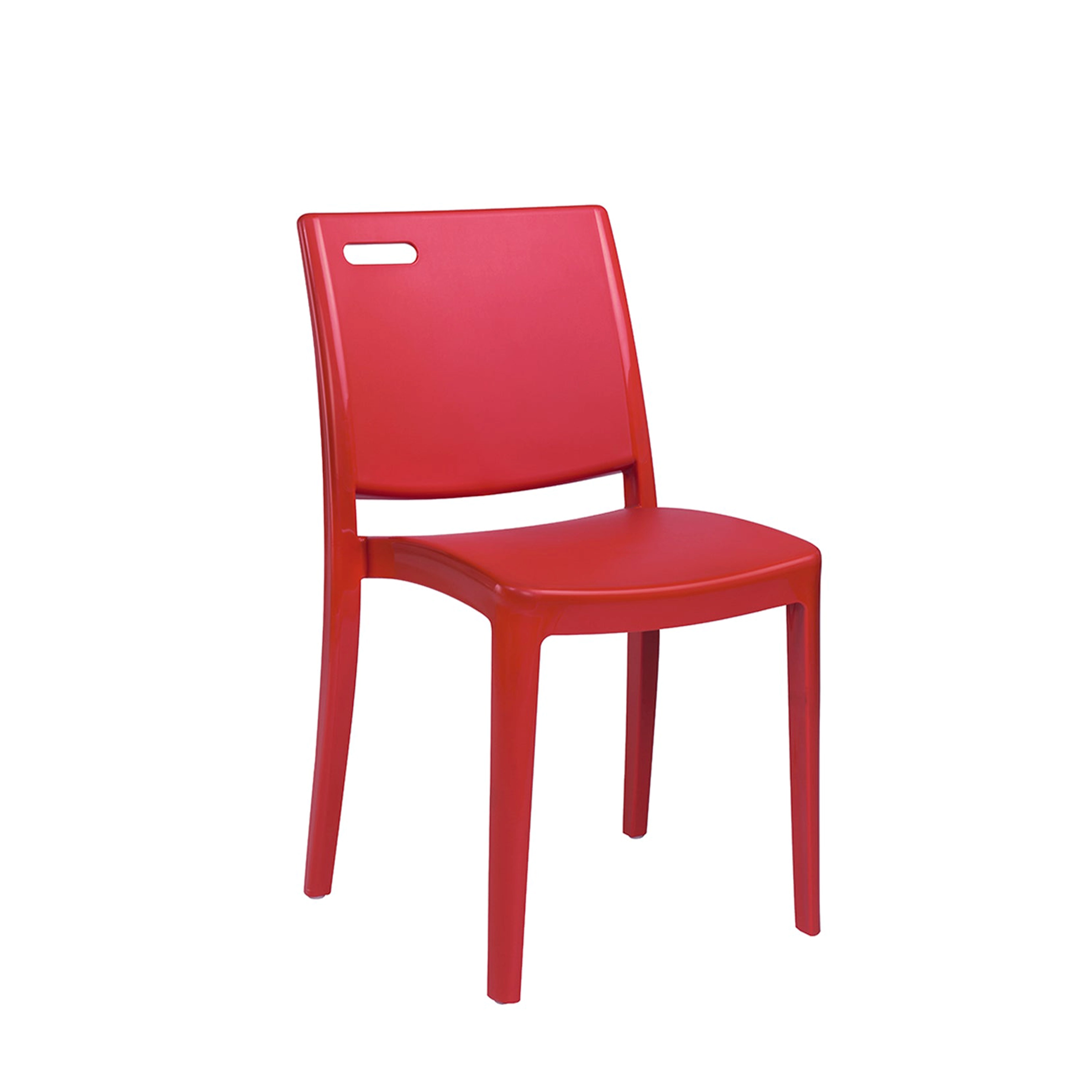 Chaise CLIP Polypropylène 48x50xh81cm Rouge archi - Grosfillex - Henri Julien