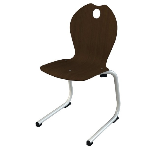 Chaise coque 2509 Bois Teinté appui sur table - Henri Julien