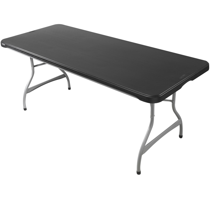 Table pliante Titan 183x76 Noir/tube Alu