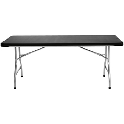 Table pliante Titan 183x76 Noir/tube Alu - Henri Julien