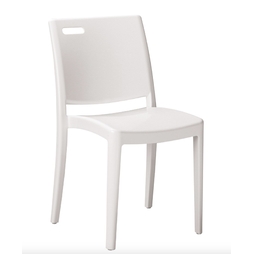 Chaise Clip Blanc Grosfillex - Henri Julien