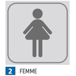 Plaque adhésive PVC Pictogramme 10x10 Femme - Henri Julien