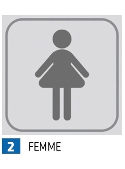 Plaque adhésive PVC Pictogramme 10x10 Femme