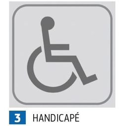 Plaque\u0020adh\u00E9sive\u0020PVC\u0020Pictogramme\u002010x10\u0020Handicap\u00E9