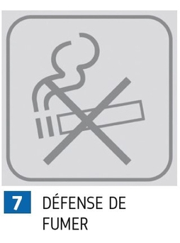 Plaque adhésive PVC Pictogramme 10x10 Défense de fumer