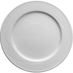 Assiette\u0020plate\u0020VOLUTE\u0020aile\u0020relief\u0020\u00F8280mm\u0020Porcelaine\u0020Blanc