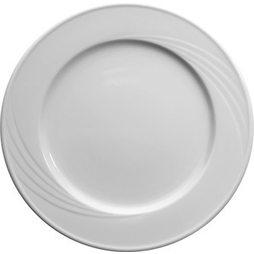 Assiette\u0020plate\u0020VOLUTE\u0020aile\u0020relief\u0020\u00F8260mm\u0020Porcelaine\u0020Blanc