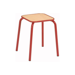 Tabouret empilable Hauteur 45 rouge - Henri Julien