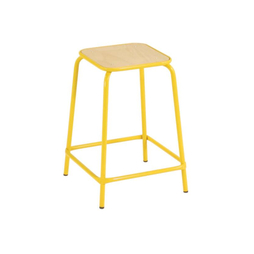 Tabouret empilable Hauteur 58 jaune - Henri Julien