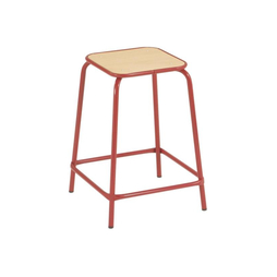 Tabouret empilable Hauteur 58 rouge - Henri Julien