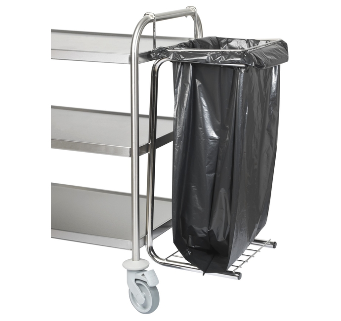 Support sac poubelle 'Fort' Inox pour chariot