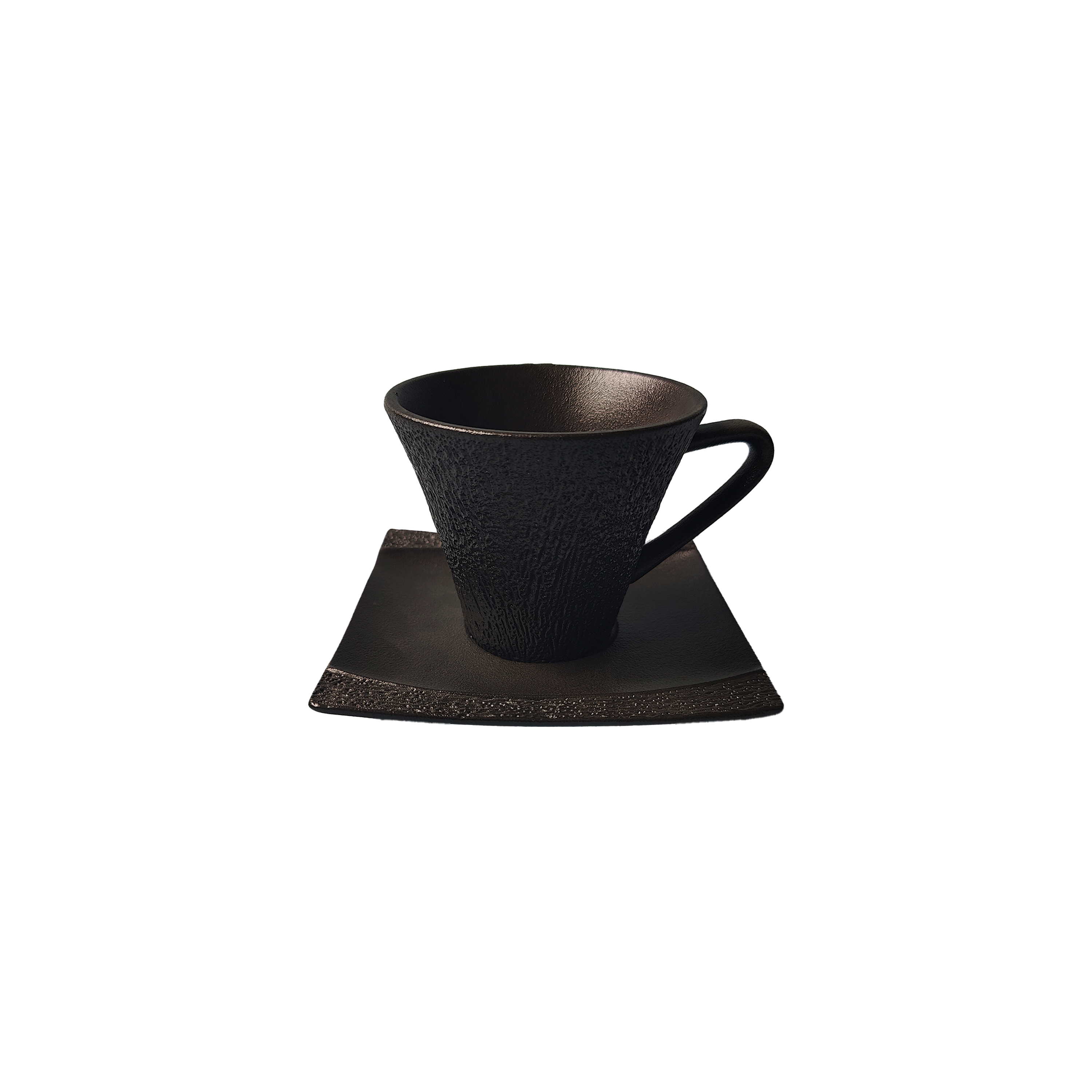 Tasse + sous tasse café PALACE BLACK 20cl Noir - Henri Julien