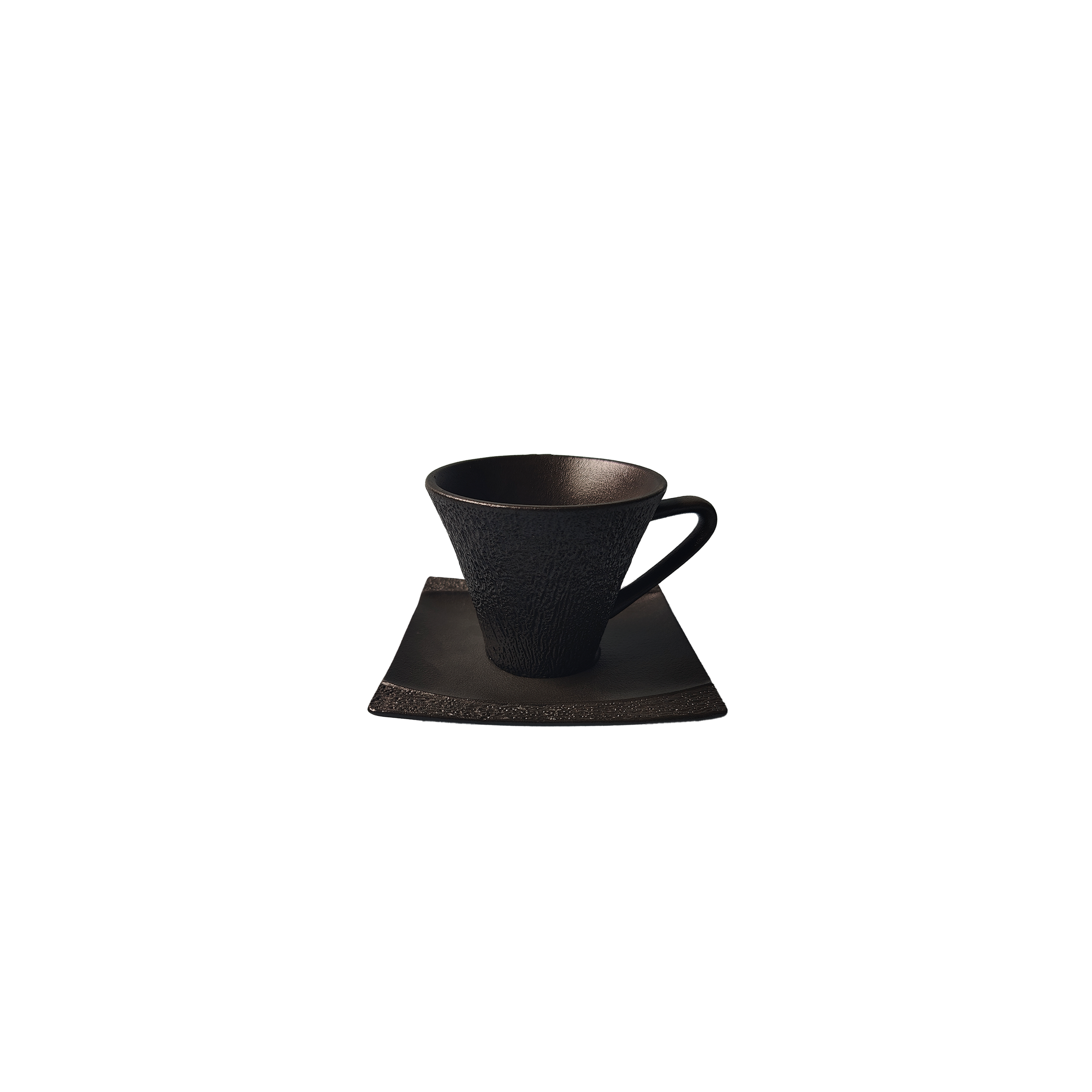 Tasse + sous tasse café PALACE BLACK 9cl Noir - Henri Julien