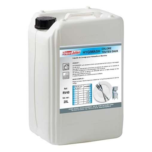 Bidon 20L Liquide Lave-Vaisselle Pro Hygiwash - Henri Julien