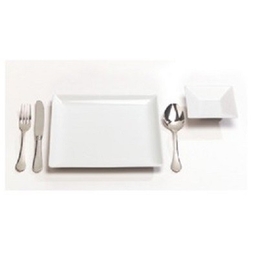 Assiette\u0020plate\u0020carr\u00E9e\u0020D\u00C9LICES\u0020160x160mm\u0020Porcelaine\u0020Blanc