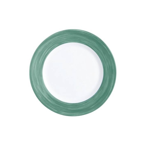 Assiette plate RESTAURANT BRUSH Dark Green Ø235 Verre Trempé - Arcoroc - Henri Julien