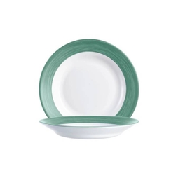 Assiette creuse RESTAURANT BRUSH  Dark Green Ø225mm Verre Trempé - Arcoroc - Henri Julien